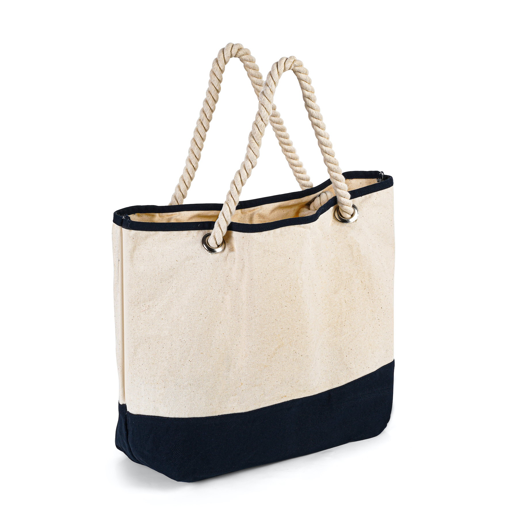 Day & Night bag, Dark melange & white cotton rope tote bag, handcrafted  with love.