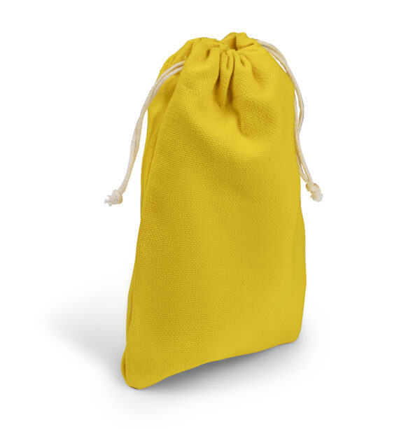 Yellow Canvas Drawstring Bags