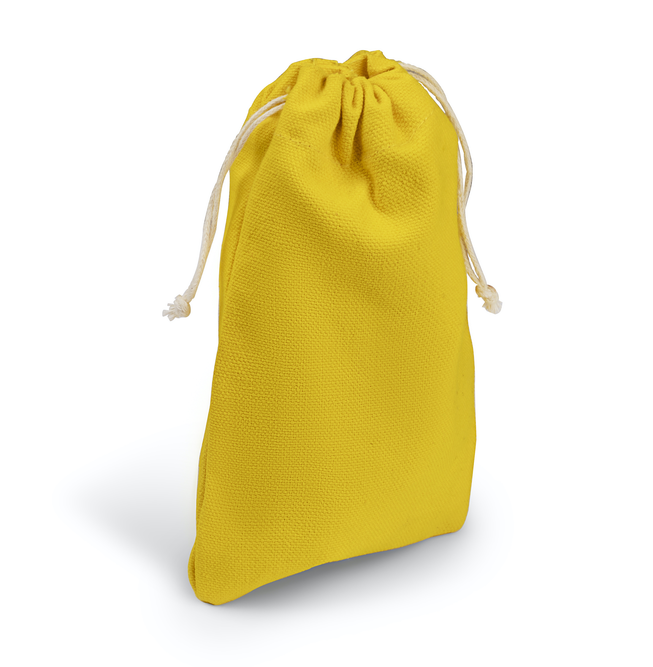 Yellow Canvas Drawstring Bags Set of 50 4" X 6" No Plastic Shop