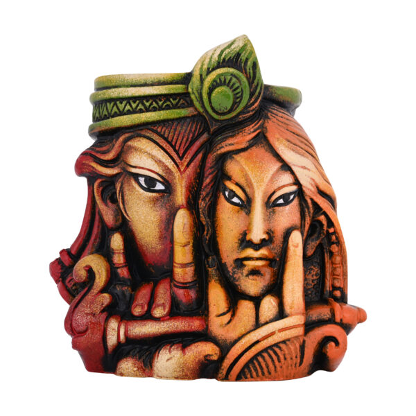 Pen Stand Flower Vase Terracotta Clay - Image 2